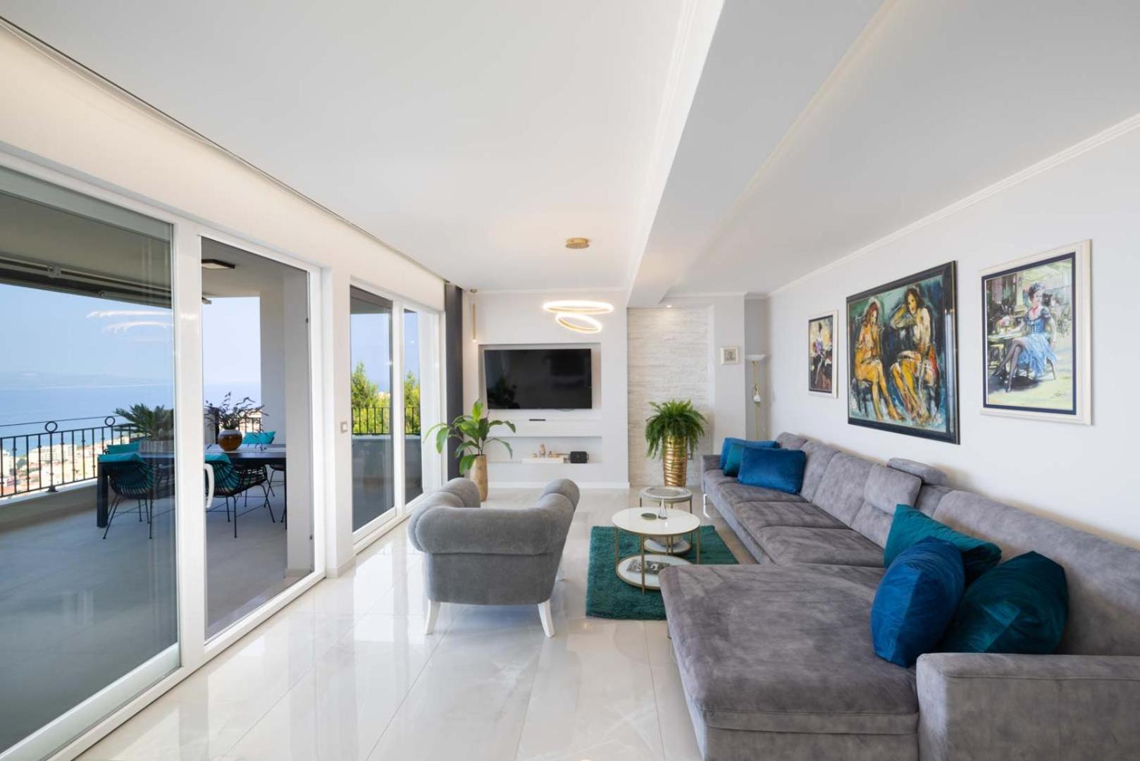 Smaragd - 150m2 - New Penthouse With Amazing Sea View, Panoramic Elevator And Shared Pool